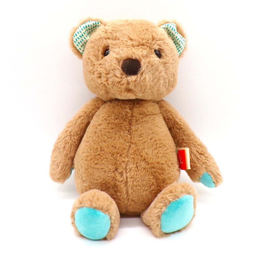 B Softies Brown Teddy Bear Plush 11" Cara-Mellow Blue Paws Baby Stuffed Toy 2019